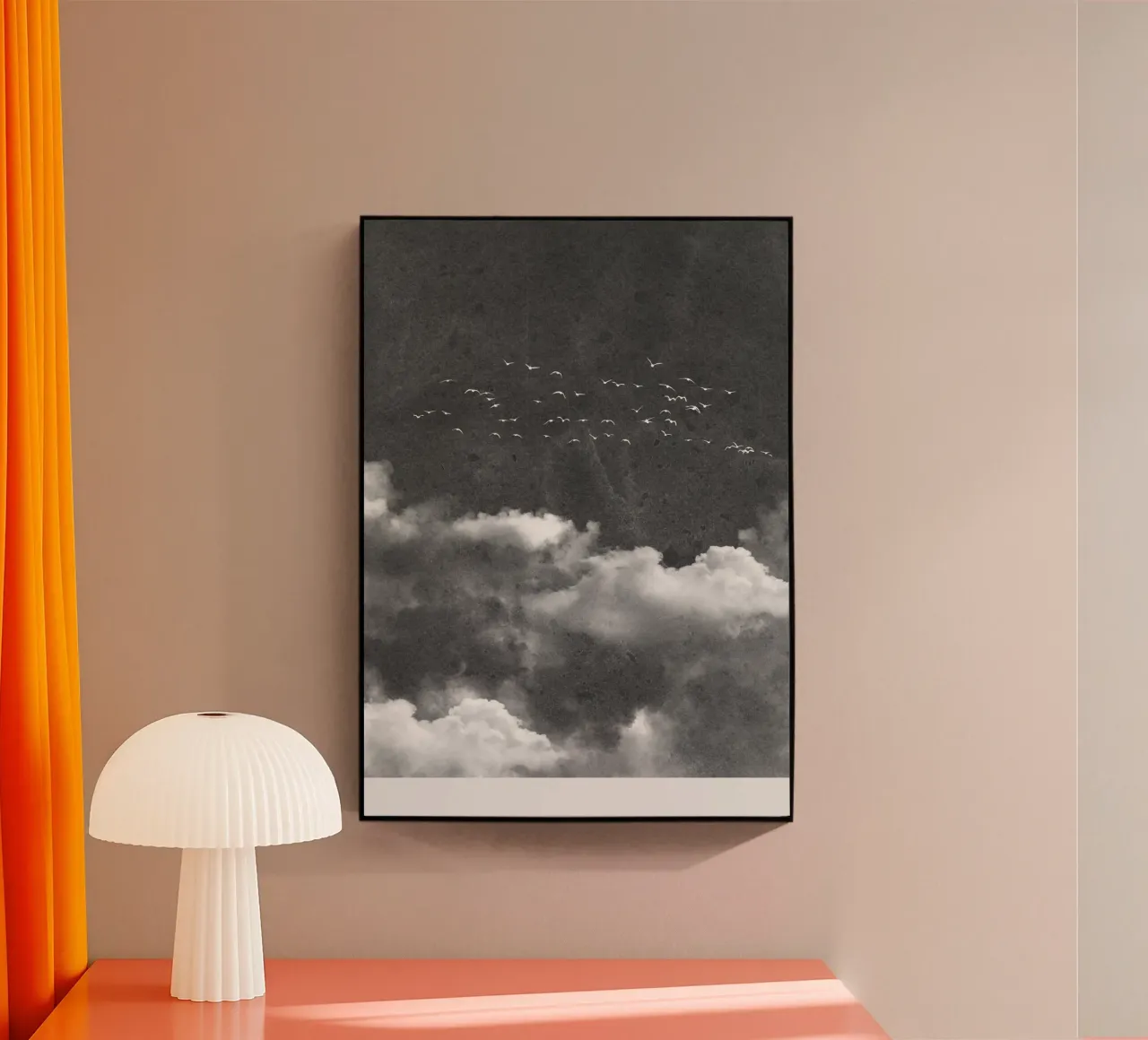modern abstract art dark sky plexiglass da vintageshop
