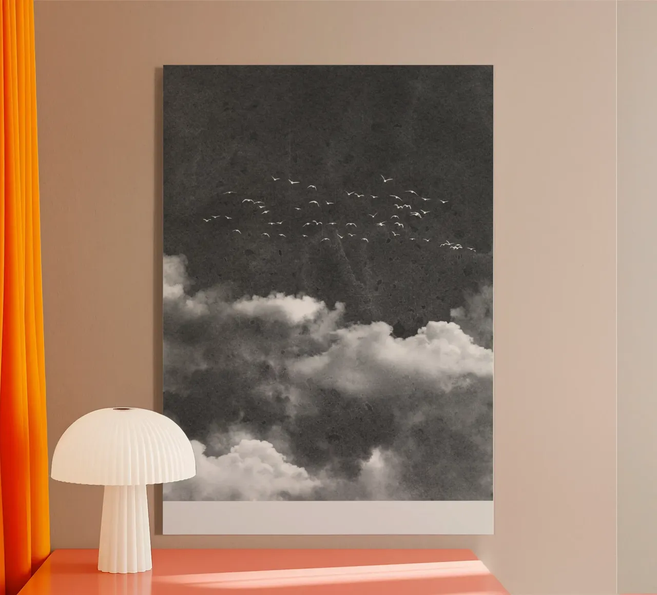 modern abstract art dark sky plexiglass da vintageshop