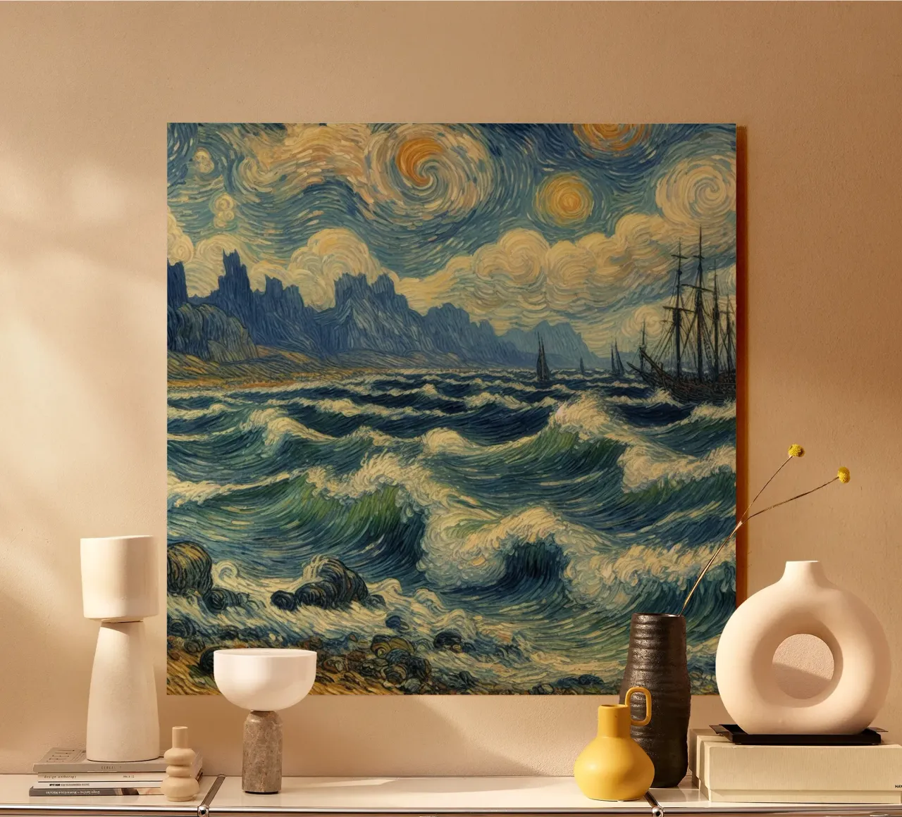 the boat sailed on big waves forex plate by Piper Shop Oke