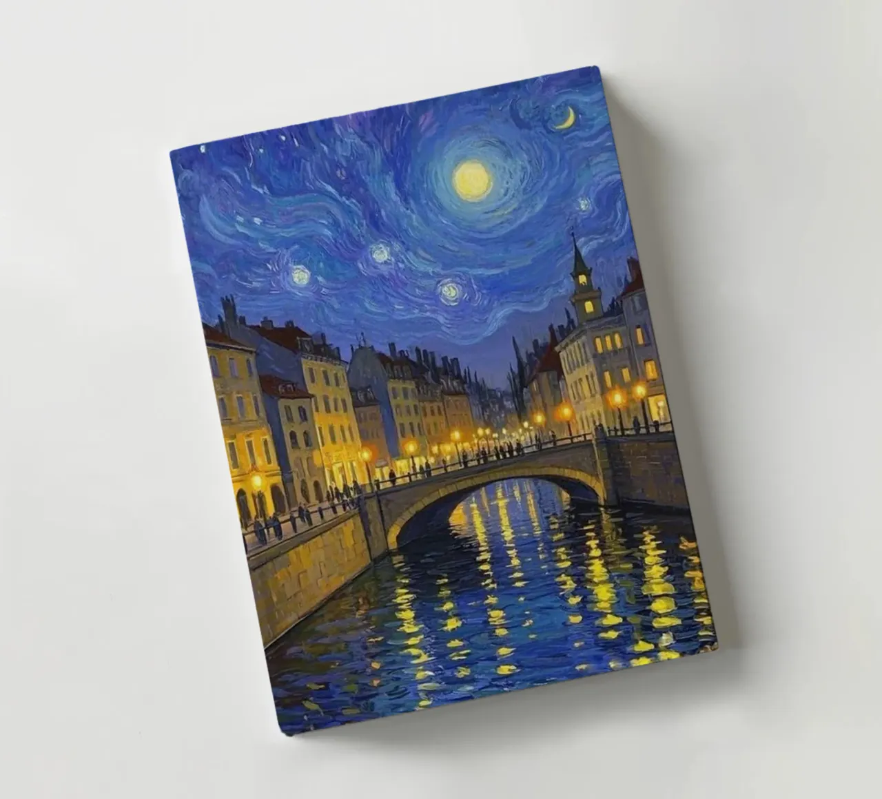 vue de la rivière par une nuit étoilée carnet de notes de Piper Shop Oke
