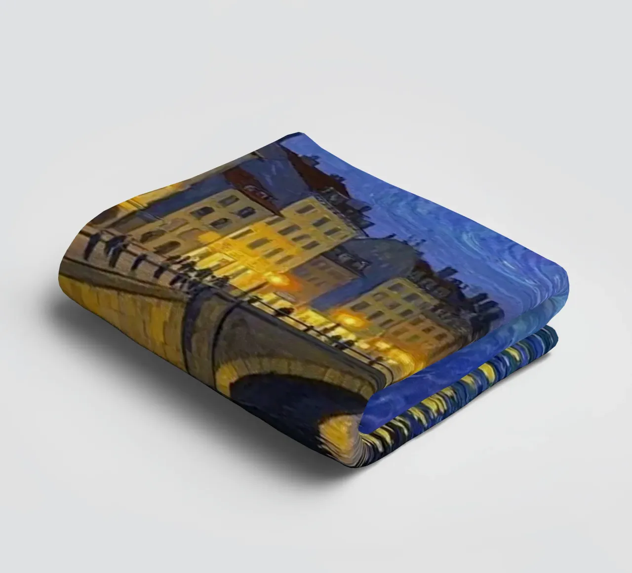 vue de la rivière par une nuit étoilée serviette de bain de Piper Shop Oke
