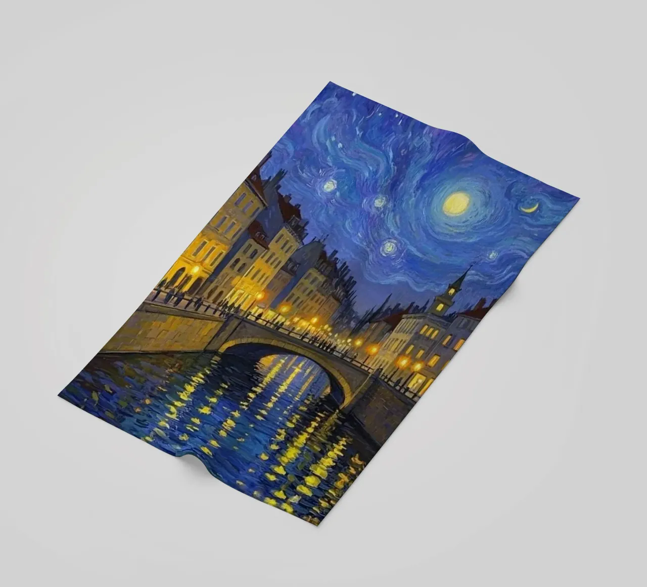 Vista sul fiume in una notte stellata telo mare da Piper Shop Oke