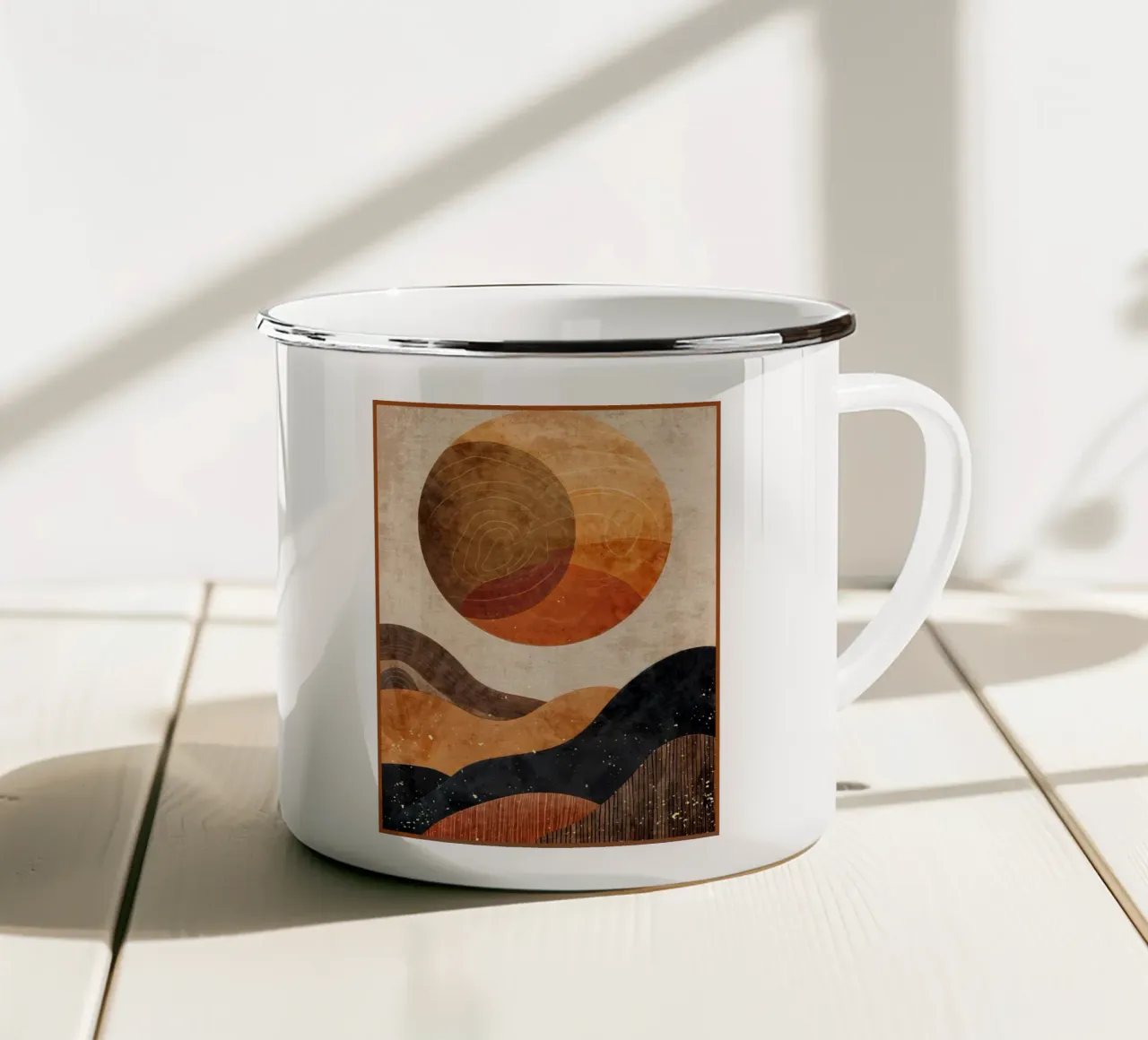 Onde di terra tazza in smalto da Modern Geometry