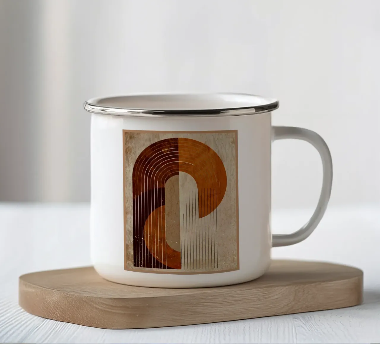 Archi rustici tazza in smalto da Modern Geometry