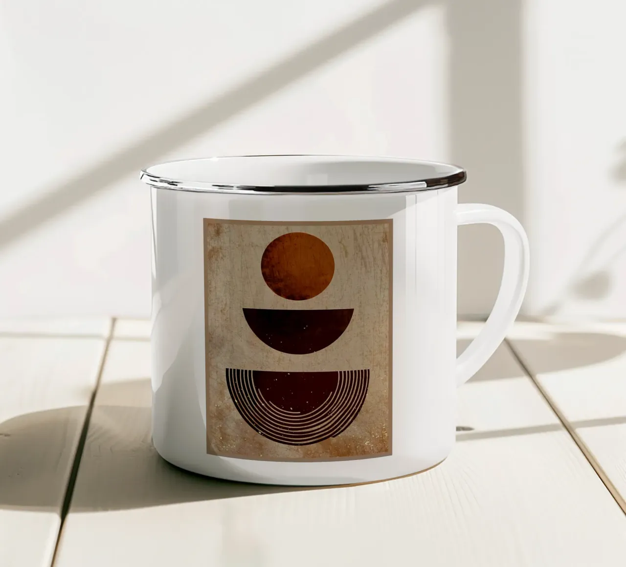 Geometrico rustico tazza in smalto da Modern Geometry