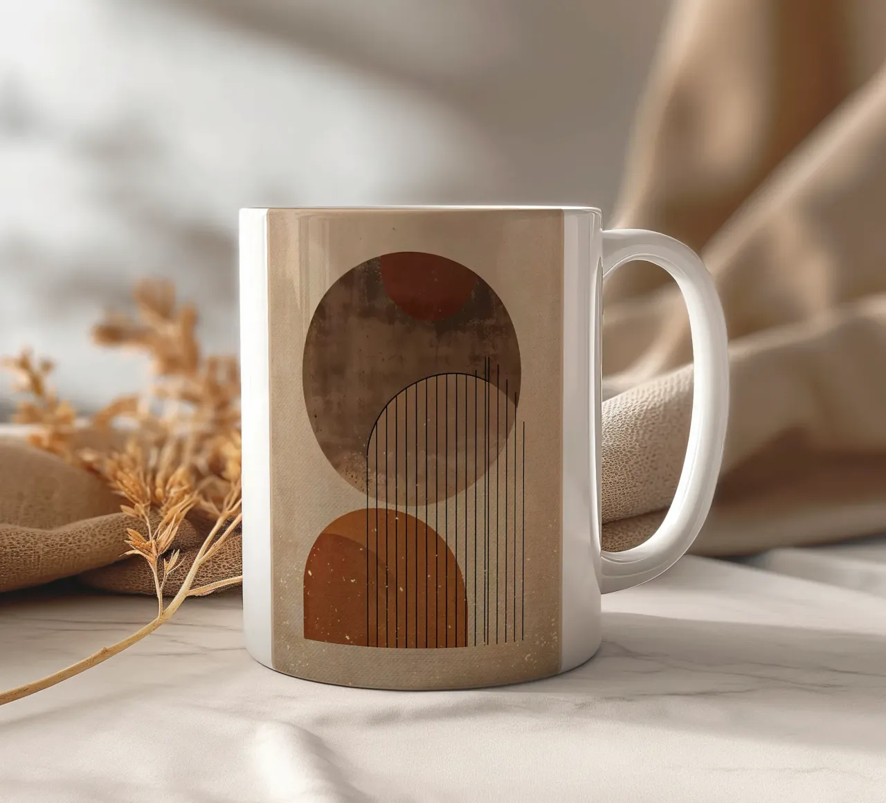 Curve meridiane tazza in ceramica da Modern Geometry