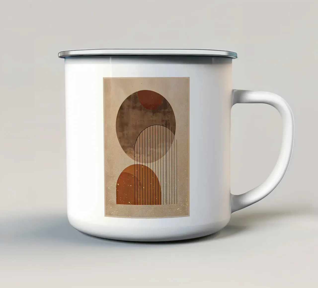 Curve meridiane tazza in smalto da Modern Geometry