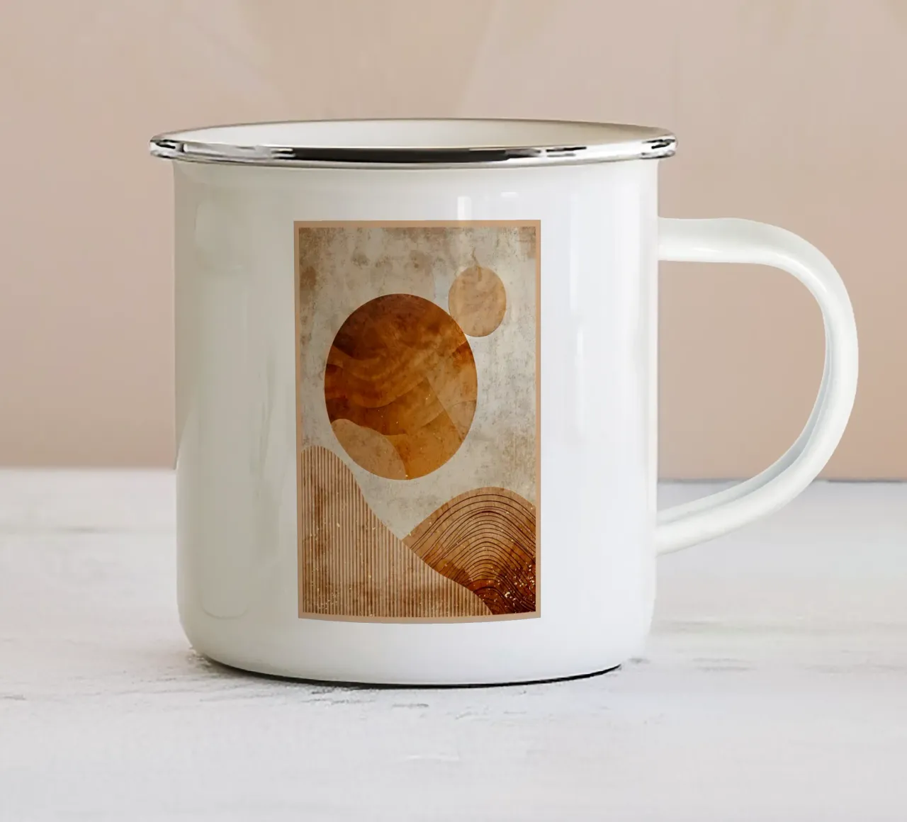 Onde di legno tazza in smalto da Modern Geometry