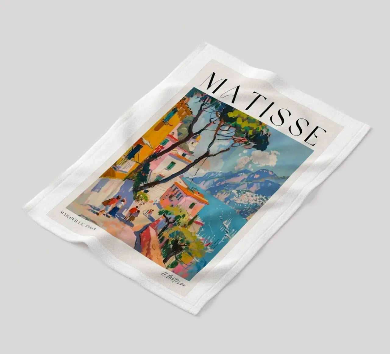 kustplaats fleecedeken van sazkia art