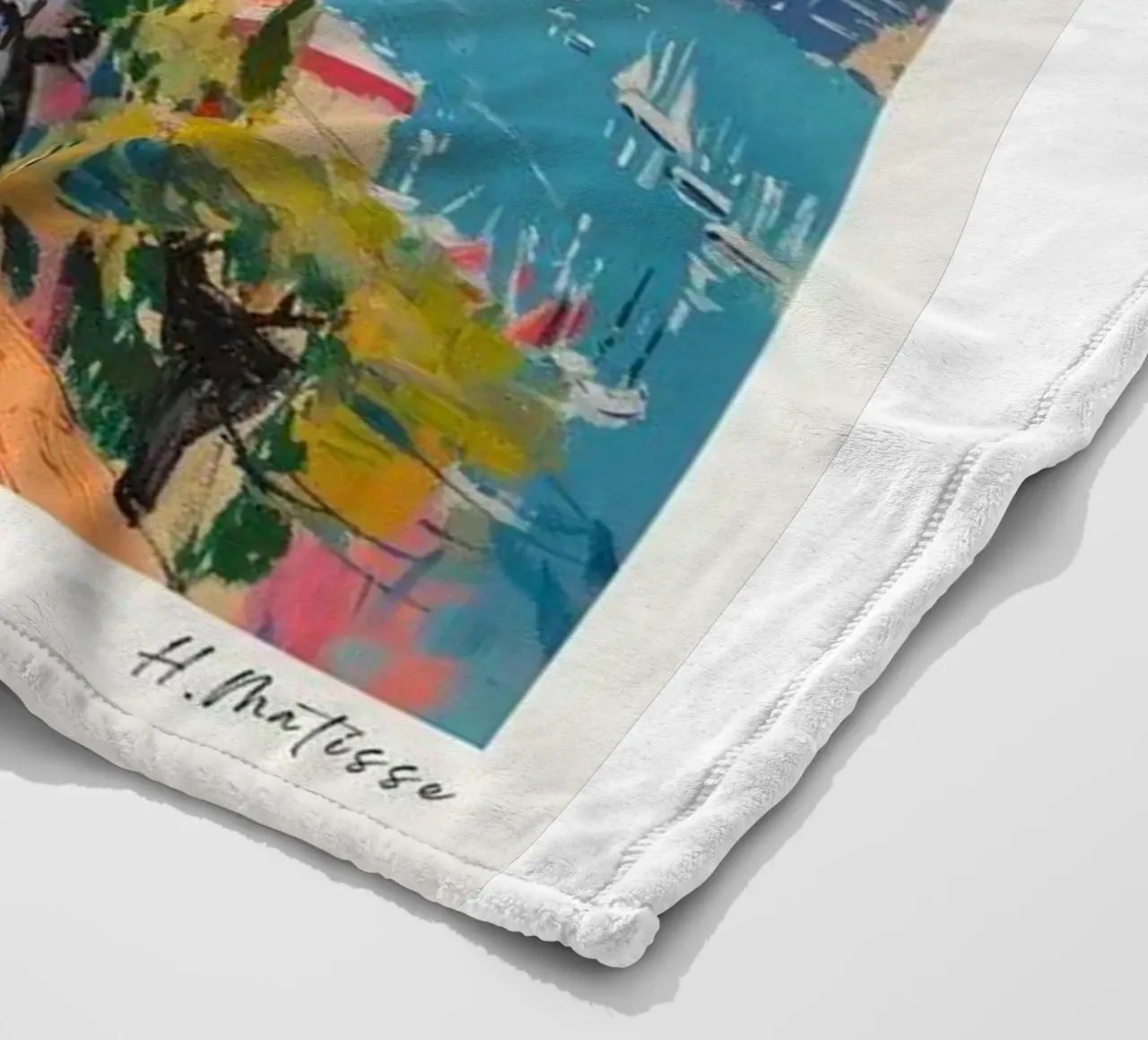 kustplaats fleecedeken van sazkia art