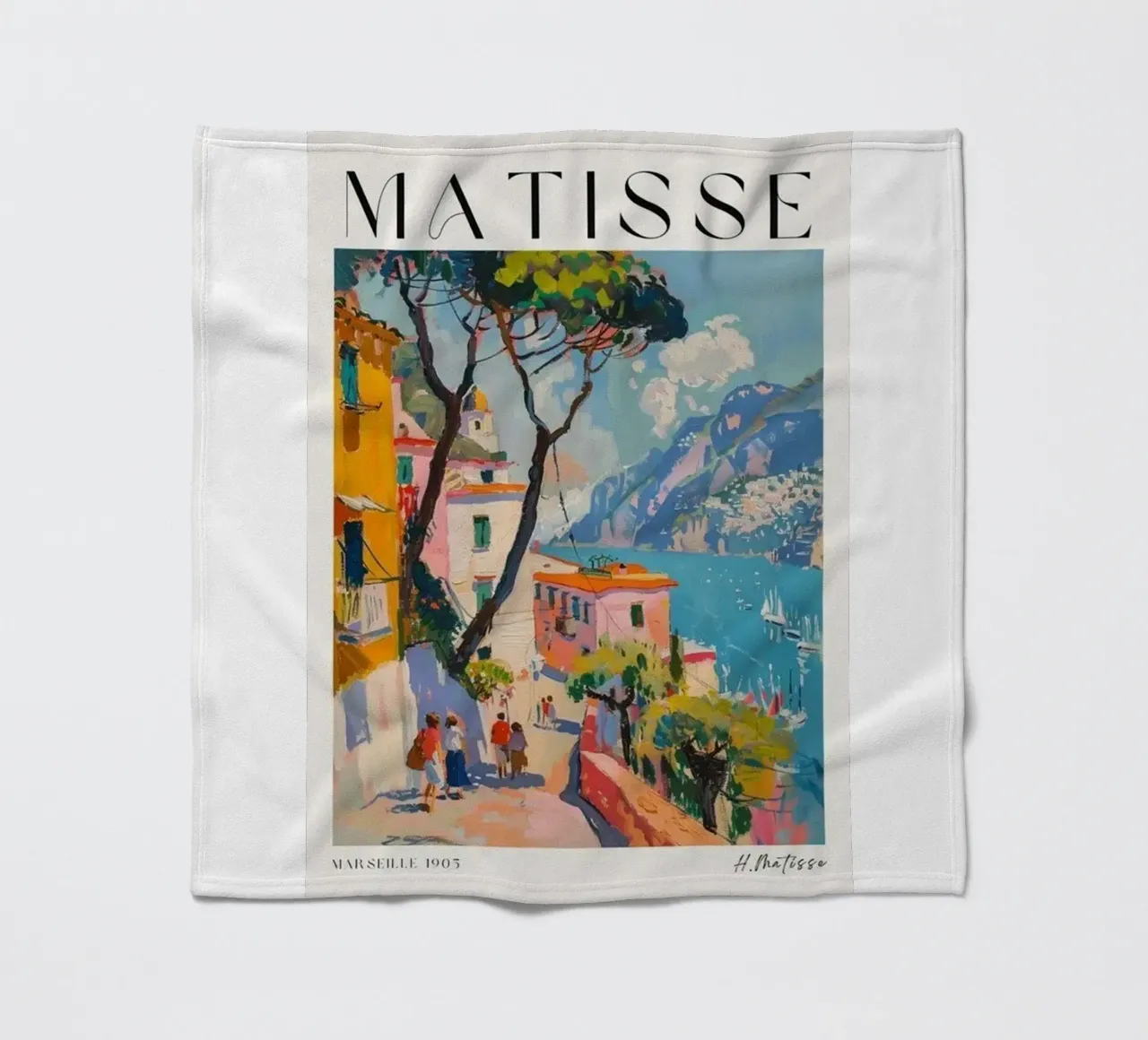 kustplaats fleecedeken van sazkia art