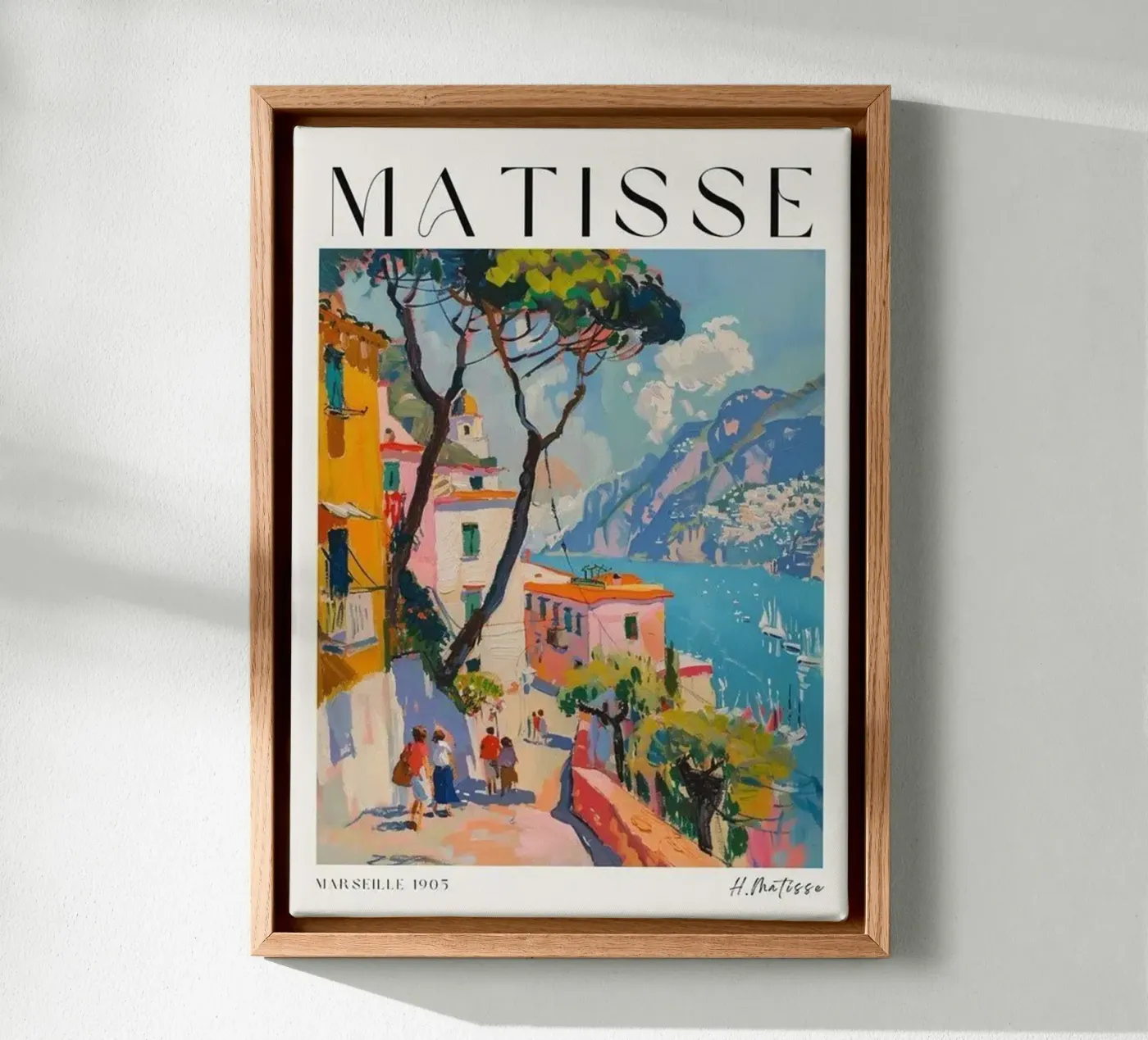 seaside village canvas van sazkia art