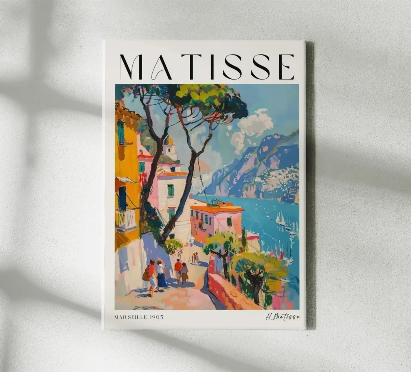 seaside village canvas van sazkia art