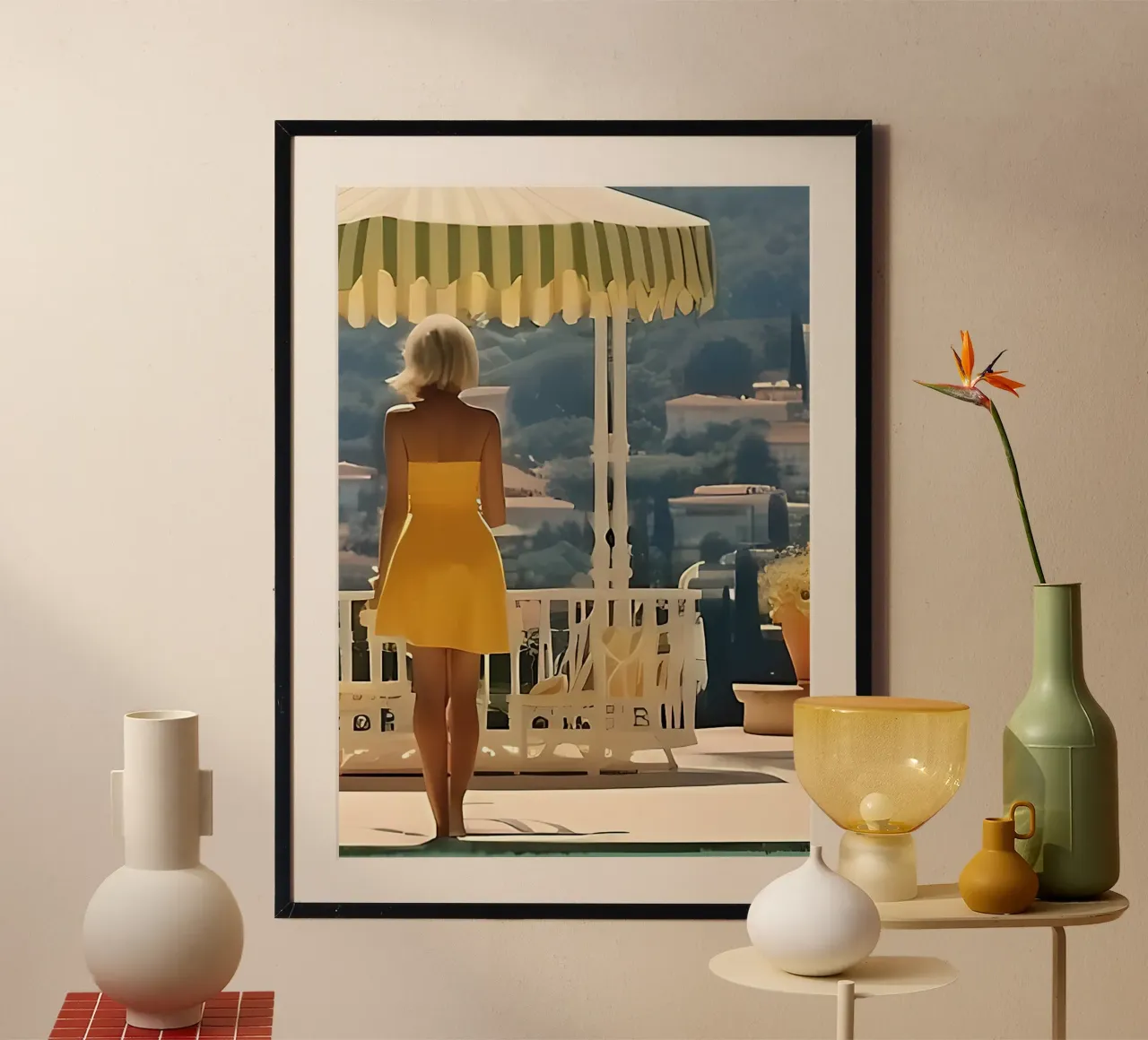 Donna in abito giallo carta hahnemühle da jason shop