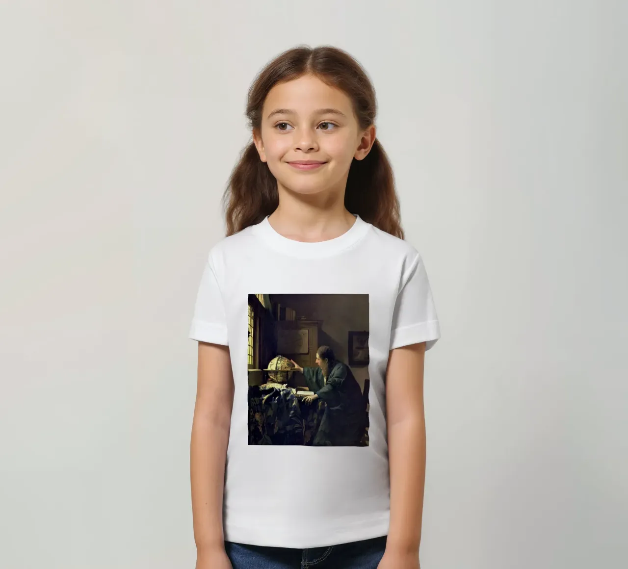 The Astronomer (c. 1668) by Johannes Vermeer kids t-shirt by Art History