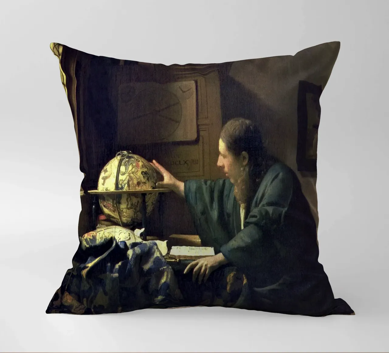 L'astronomo (1668 circa) di Johannes Vermeer cuscino da Art History