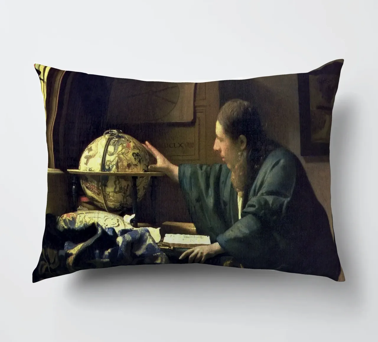 L'astronomo (1668 circa) di Johannes Vermeer cuscino da Art History