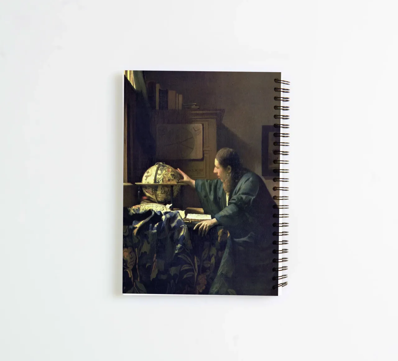 The Astronomer (c. 1668) by Johannes Vermeer spiral notebook by Art History