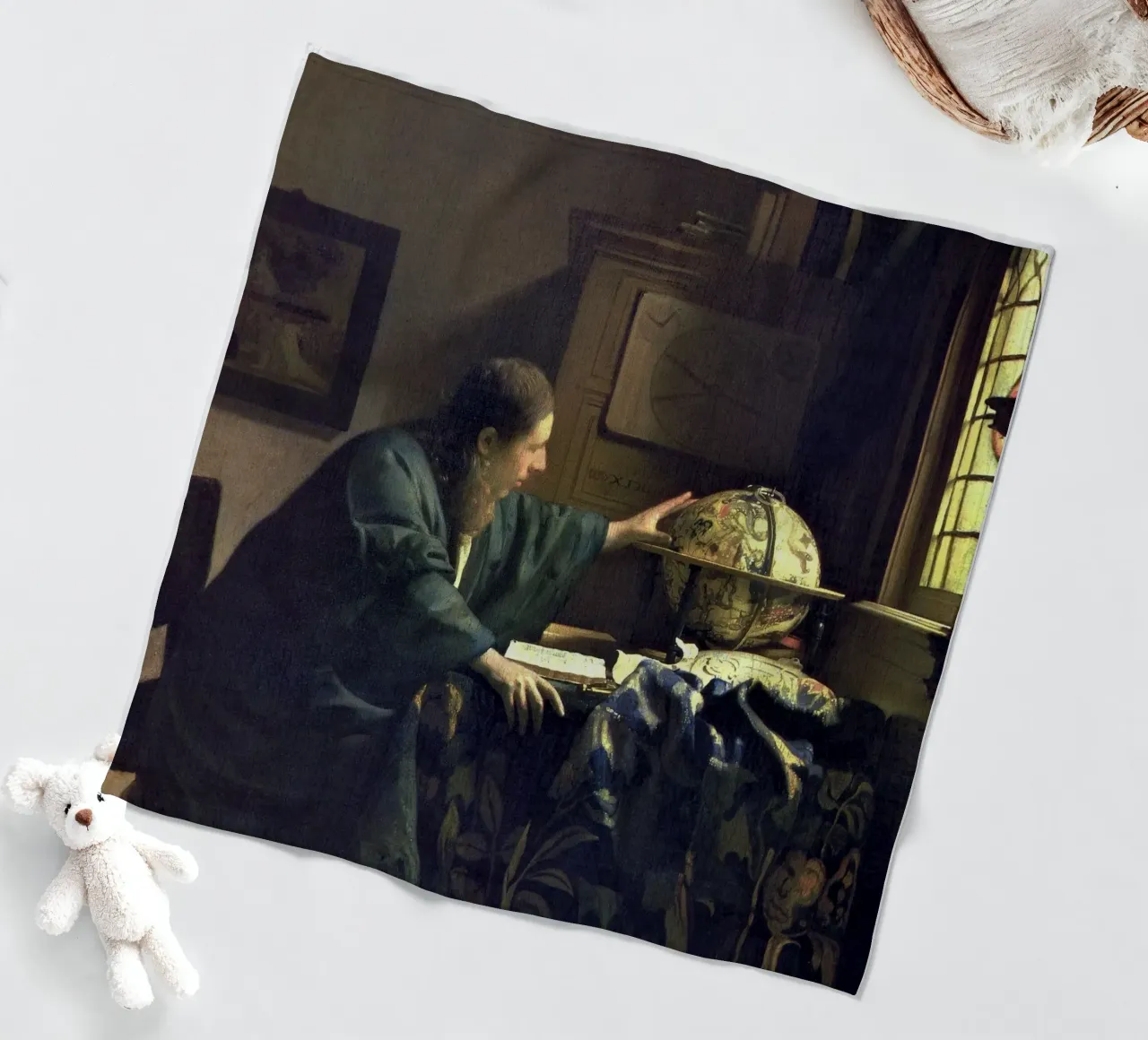 L'astronomo (1668 circa) di Johannes Vermeer coperta in pile da Art History