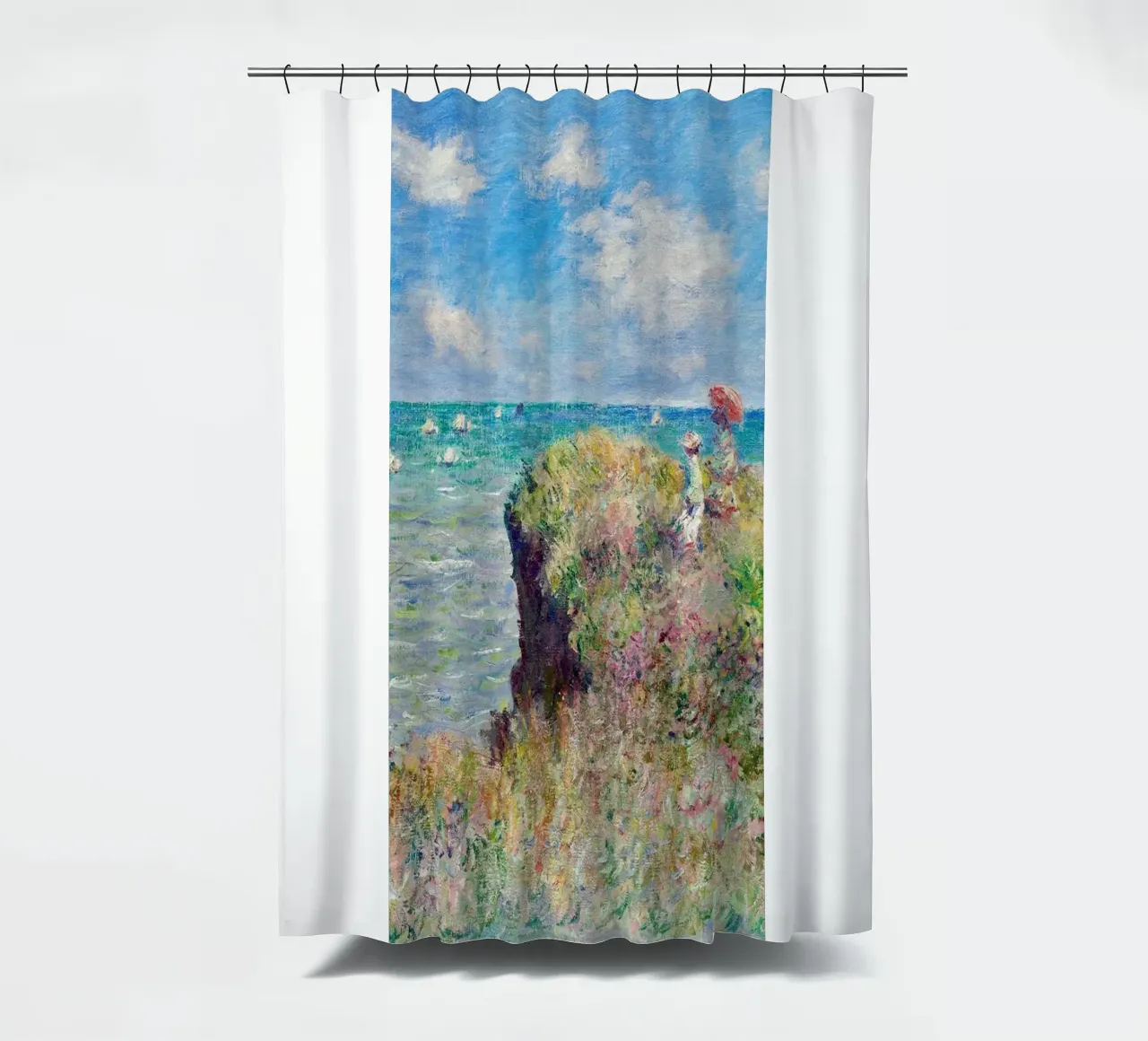view from the seaside resort shower curtain by SMG Store