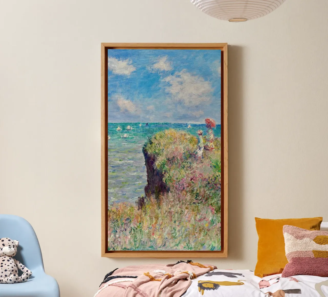 view from the seaside resort canvas with Floater frame by SMG Store