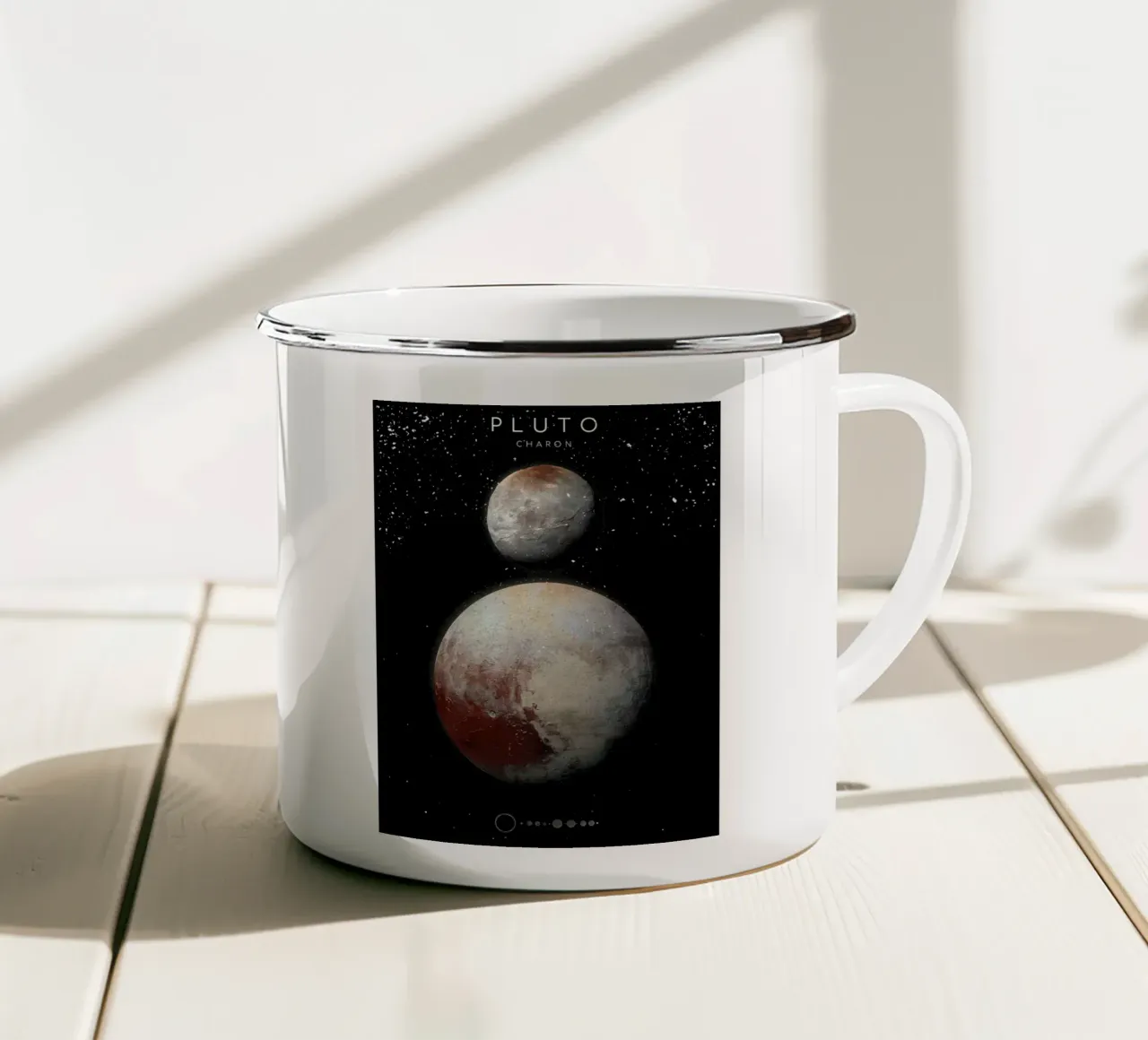 Pianeta nano Plutone tazza in smalto da AnimalFunny