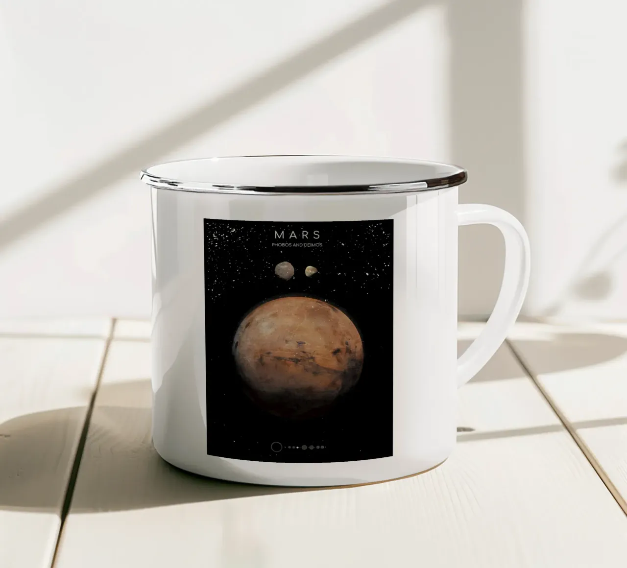 Planeet Mars emaille mok van AnimalFunny