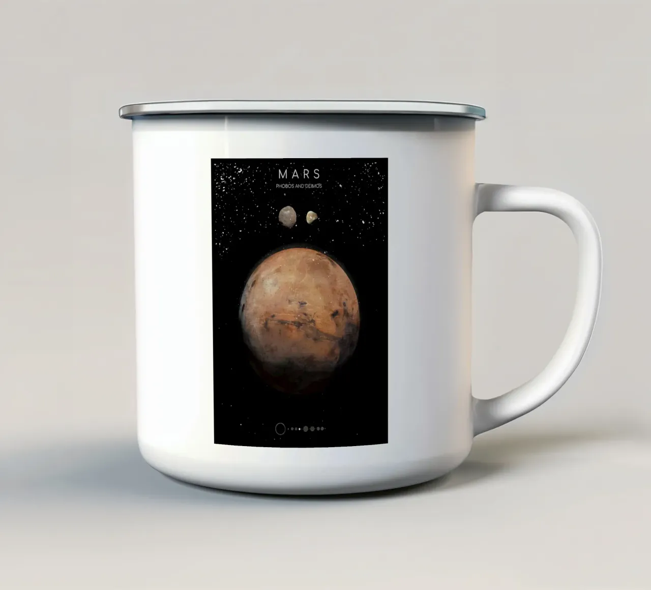 Planeet Mars emaille mok van AnimalFunny