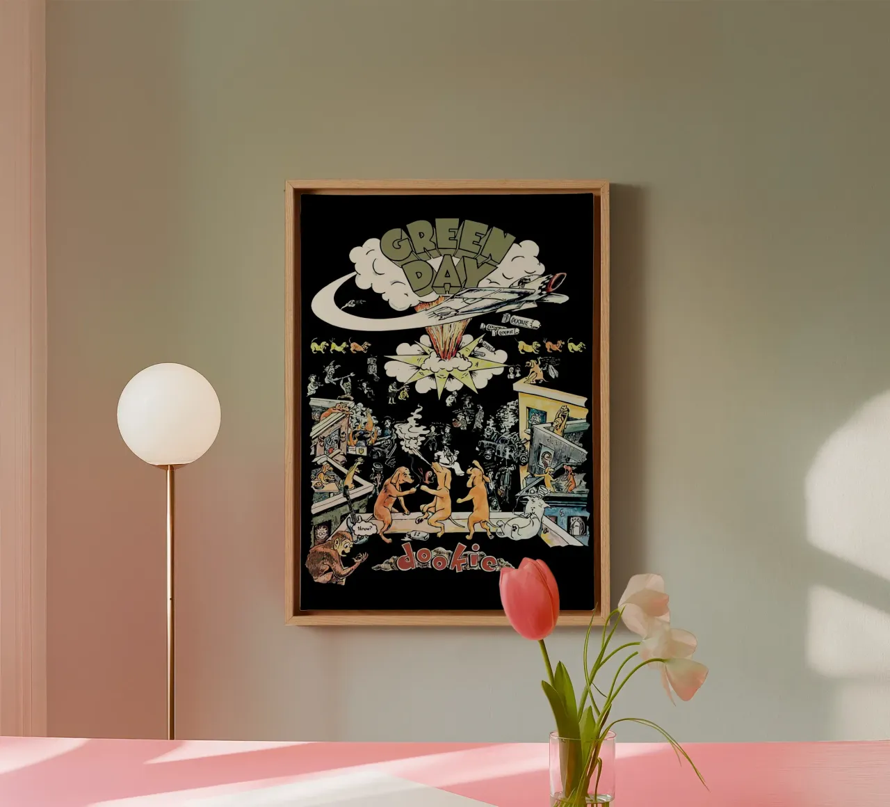 Greenday Cover Albums Image canvas met Baklijst van Musadad Shop