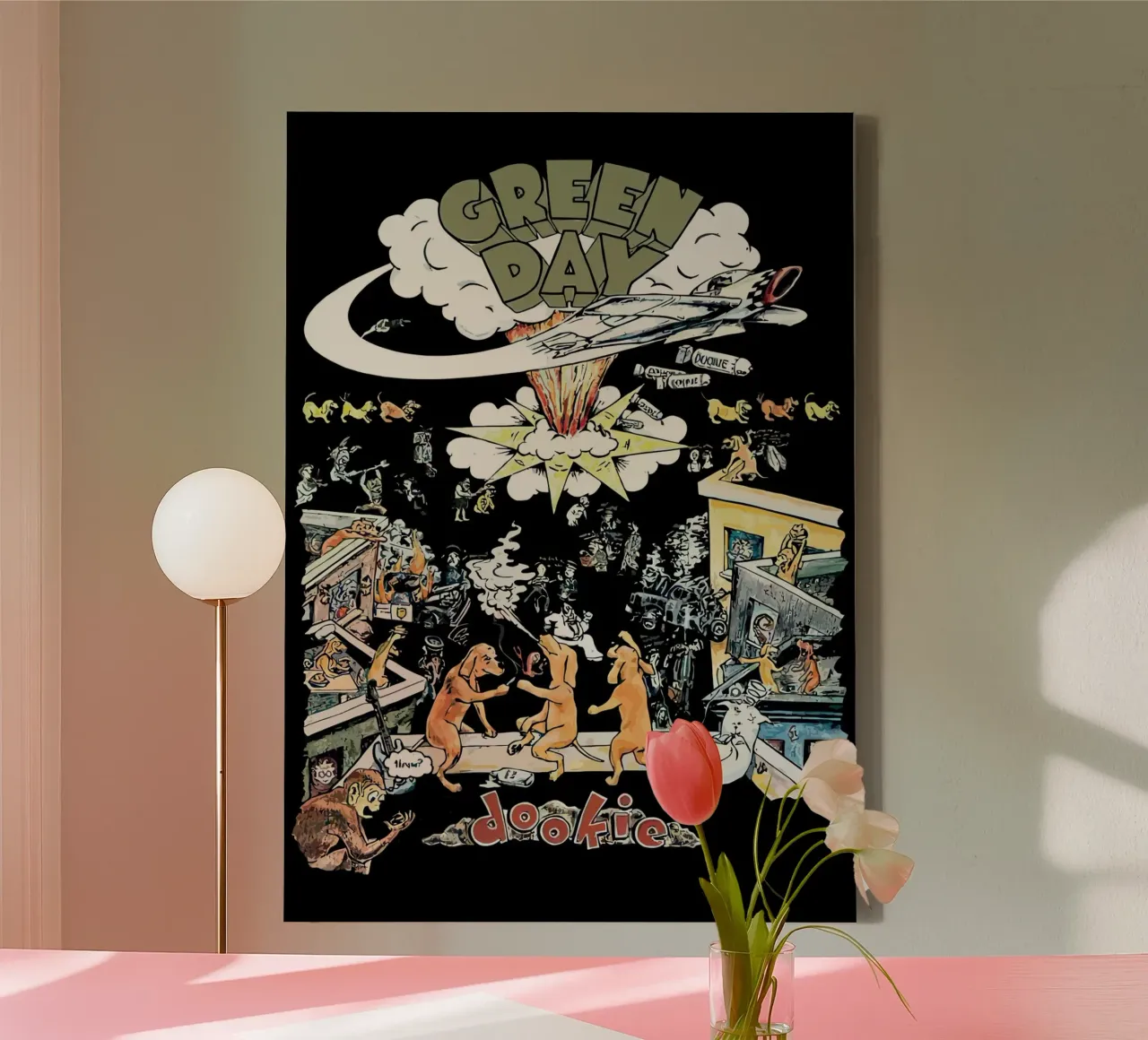 Greenday Cover Albums Image canvas met Baklijst van Musadad Shop