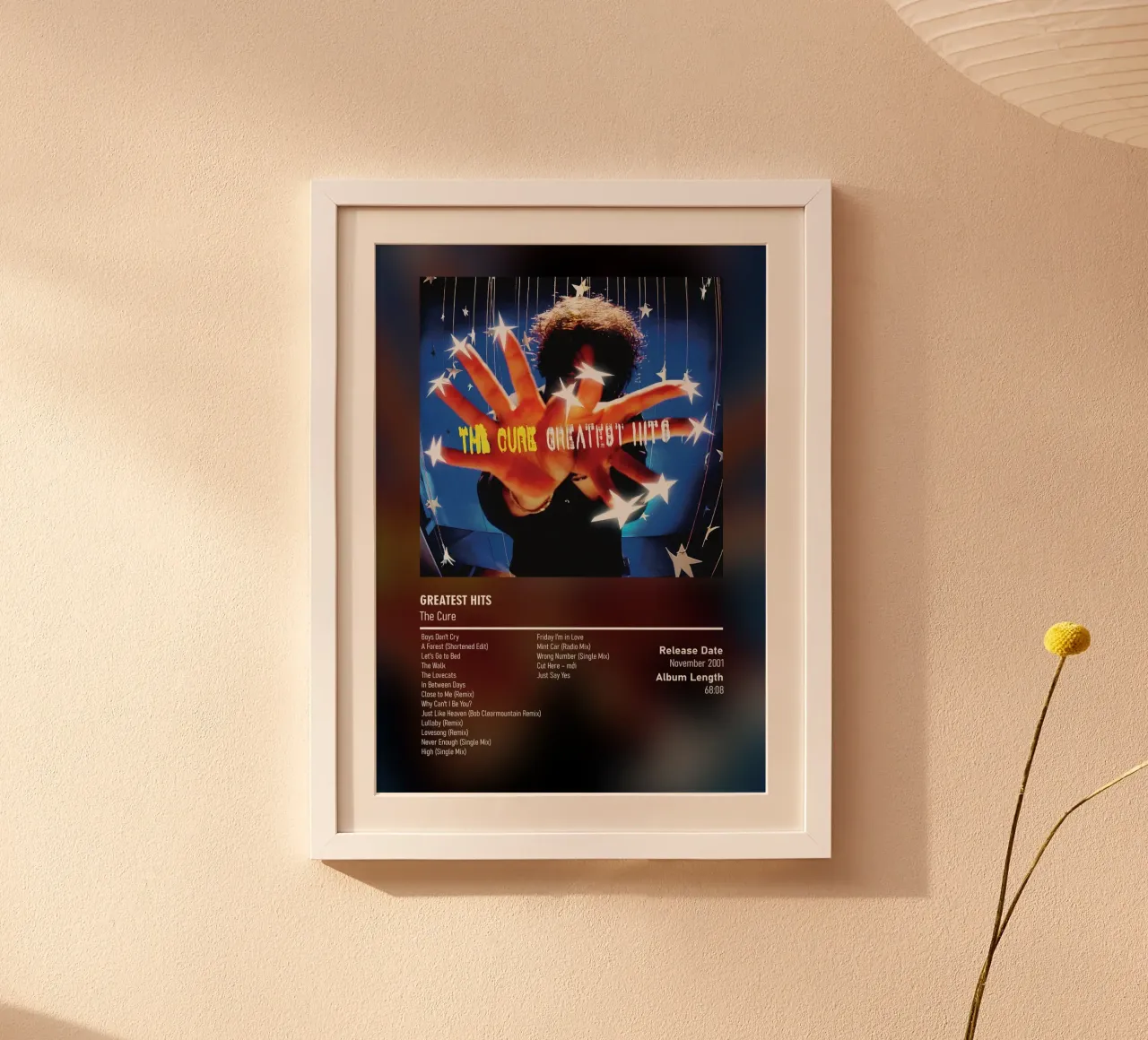 Greatest Hits By The Cure poster con telaio in plastica da DGUnder
