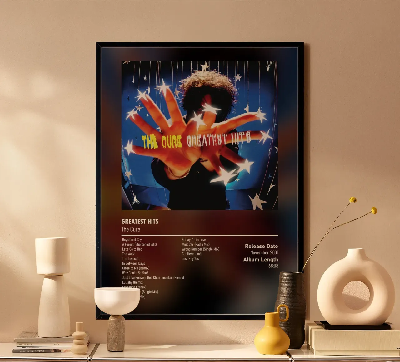 Greatest Hits By The Cure poster con telaio in plastica da DGUnder
