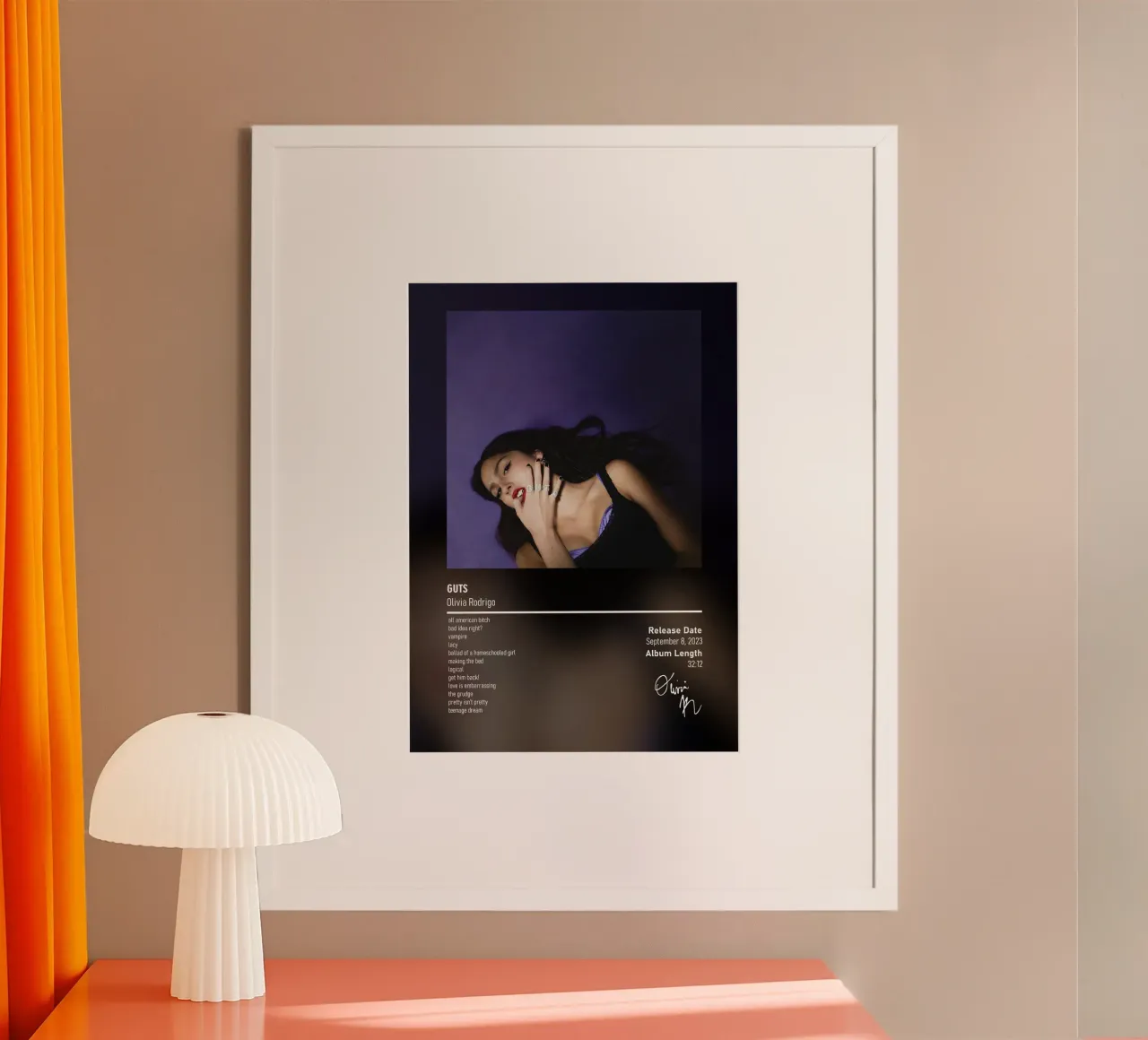 GUTS By Olivia Rodrigo poster by DGUnder
