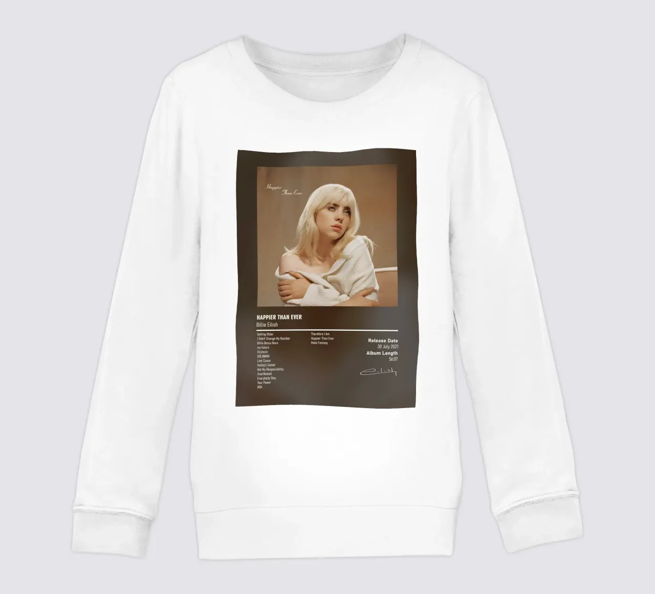 Happier Than Ever By Billie Eilish felpa bambino da DGUnder