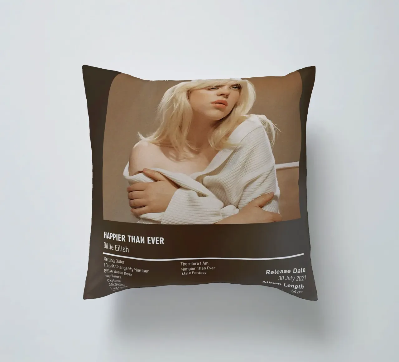 Happier Than Ever By Billie Eilish cuscino da DGUnder