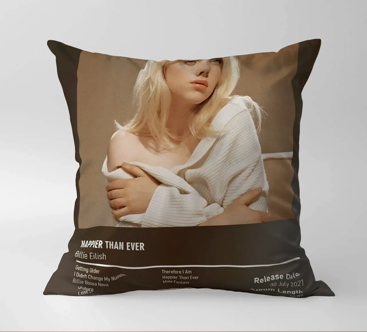 Happier Than Ever By Billie Eilish cuscino da DGUnder