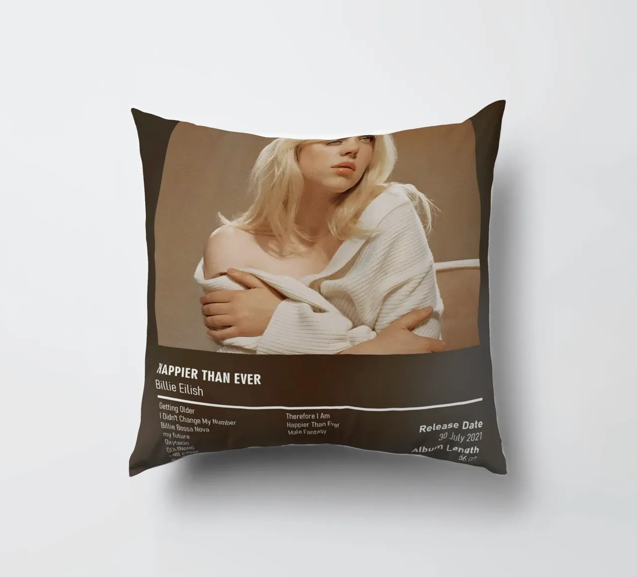 Happier Than Ever By Billie Eilish cuscino da DGUnder