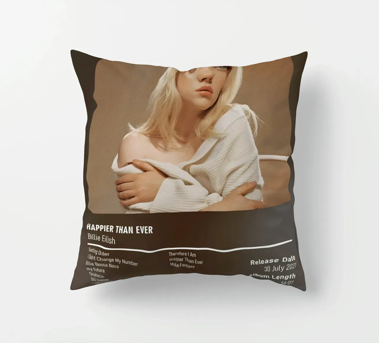 Happier Than Ever By Billie Eilish cuscino da DGUnder