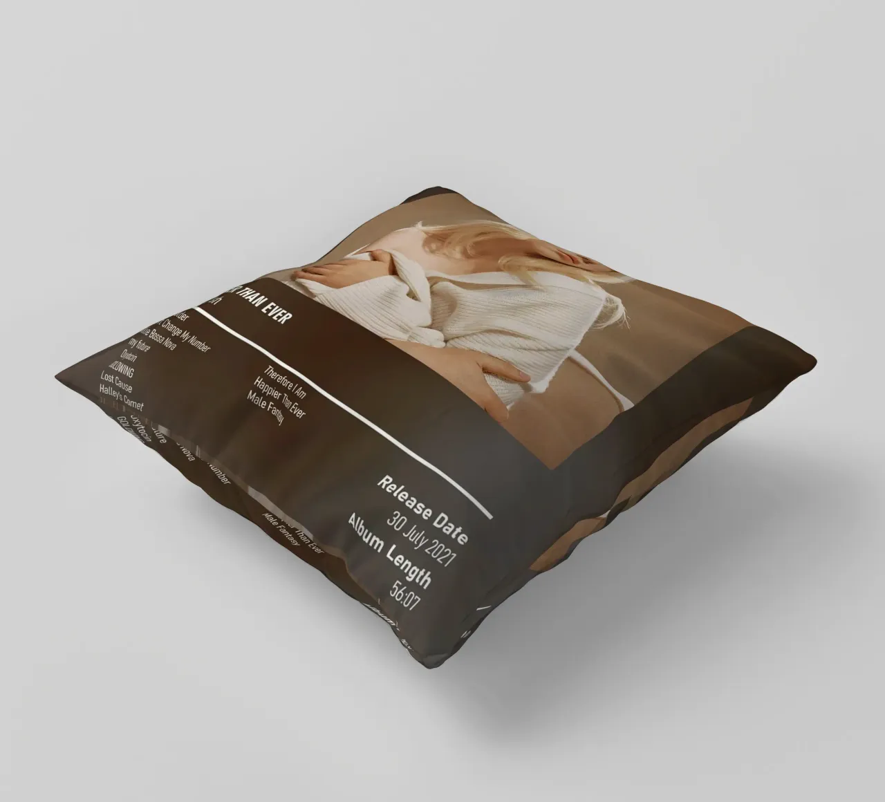 Happier Than Ever By Billie Eilish cuscino da DGUnder