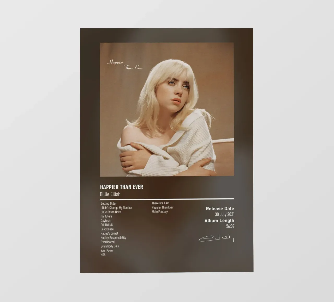 Happier Than Ever By Billie Eilish photo wallpaper by DGUnder
