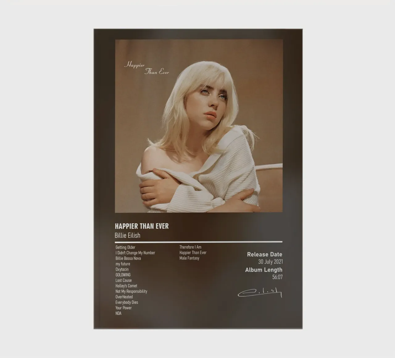 Happier Than Ever By Billie Eilish notebook by DGUnder