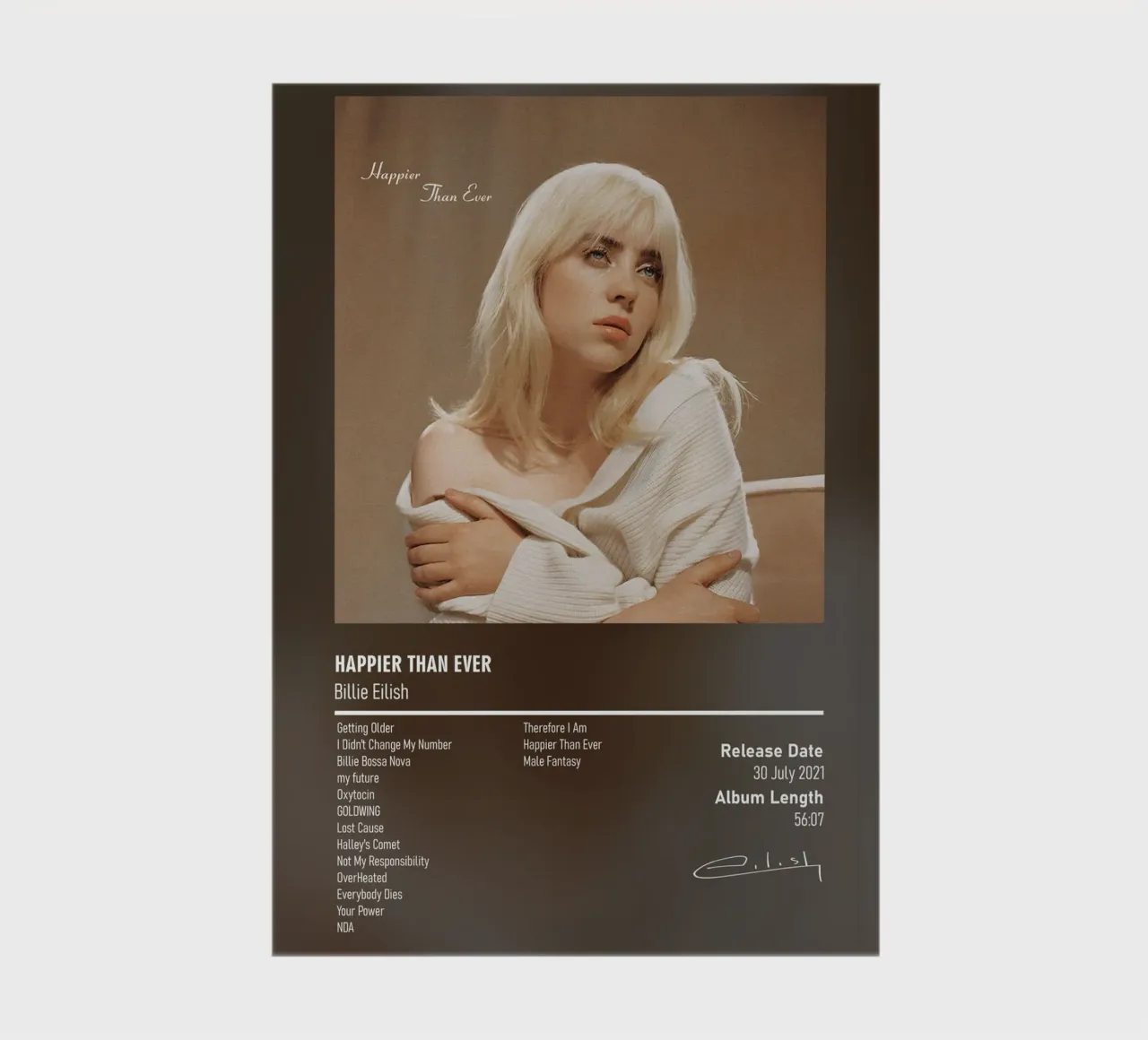 Happier Than Ever By Billie Eilish notebook by DGUnder
