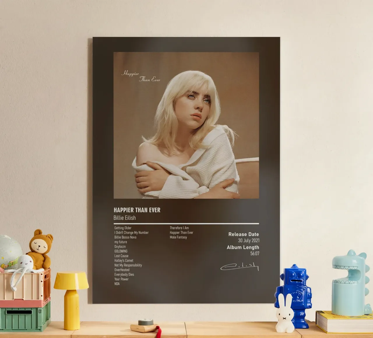 Happier Than Ever By Billie Eilish plexiglass da DGUnder