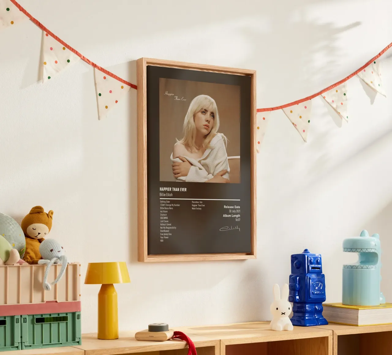 Happier Than Ever By Billie Eilish tela con Cornice a cassetta da DGUnder