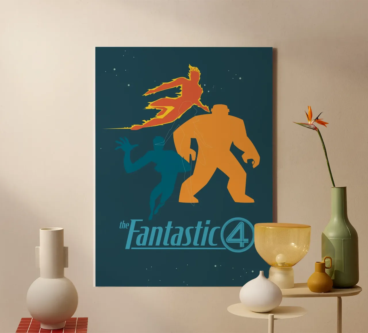 the Fantastic 4 II canvas met Baklijst van FANTASTIC 4 by JUNIQE