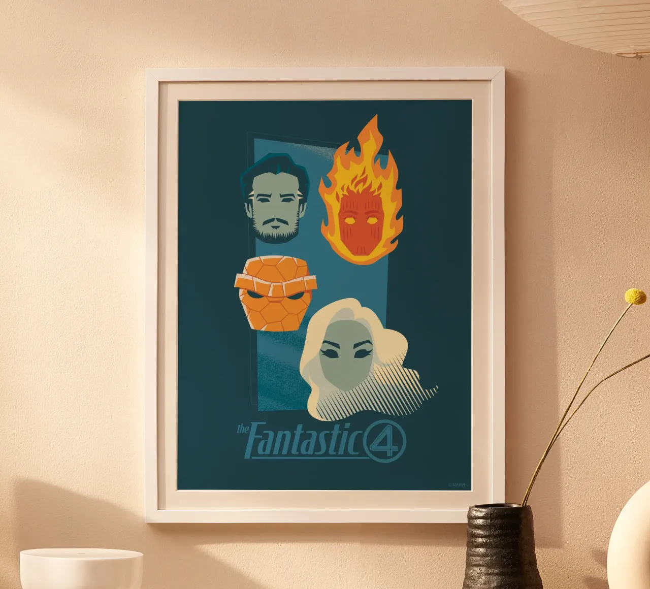 Face the Four poster con telaio in plastica da FANTASTIC 4 by JUNIQE