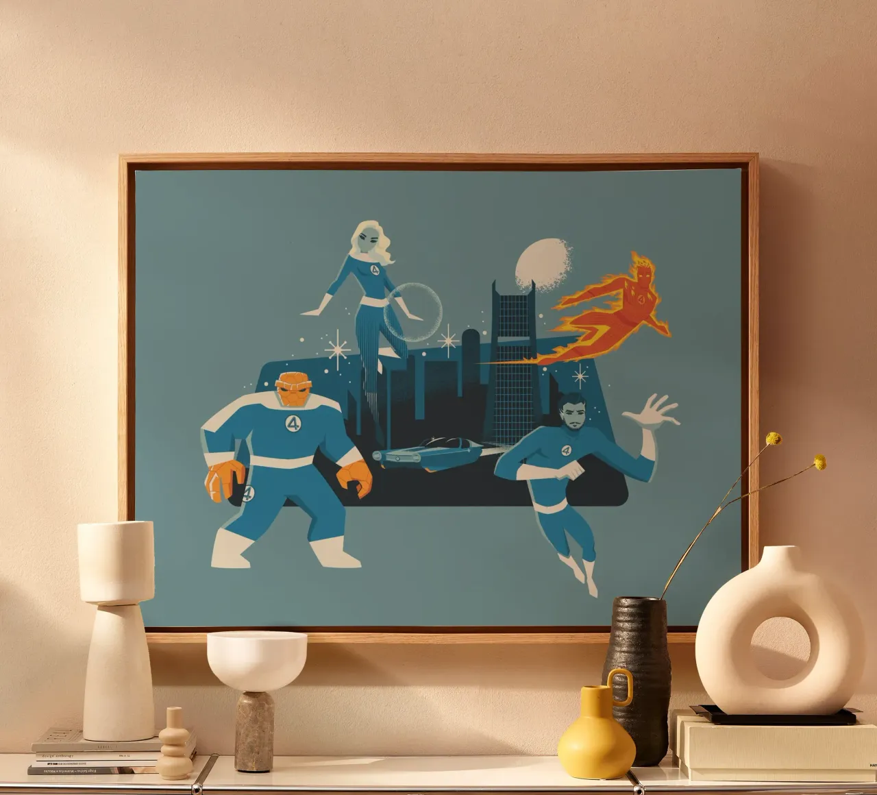 Fantastic 4 – Ready for Action tela con Cornice a cassetta da FANTASTIC 4 by JUNIQE