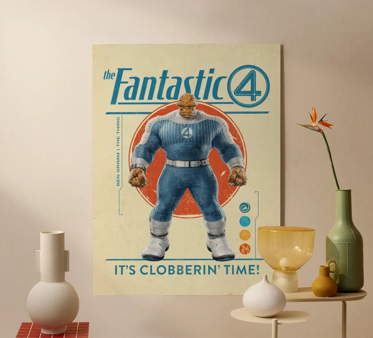 It’s Clobberin’ Time! plexiglass da FANTASTIC 4 by JUNIQE