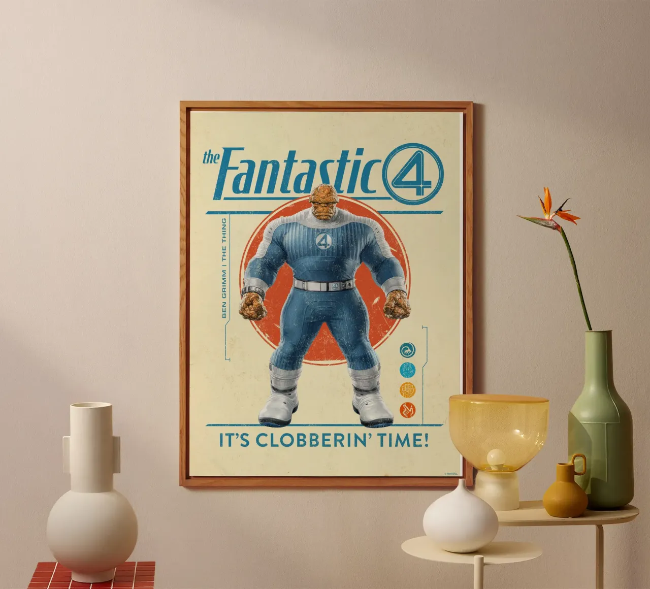 It’s Clobberin’ Time! alluminio dibond da FANTASTIC 4 by JUNIQE