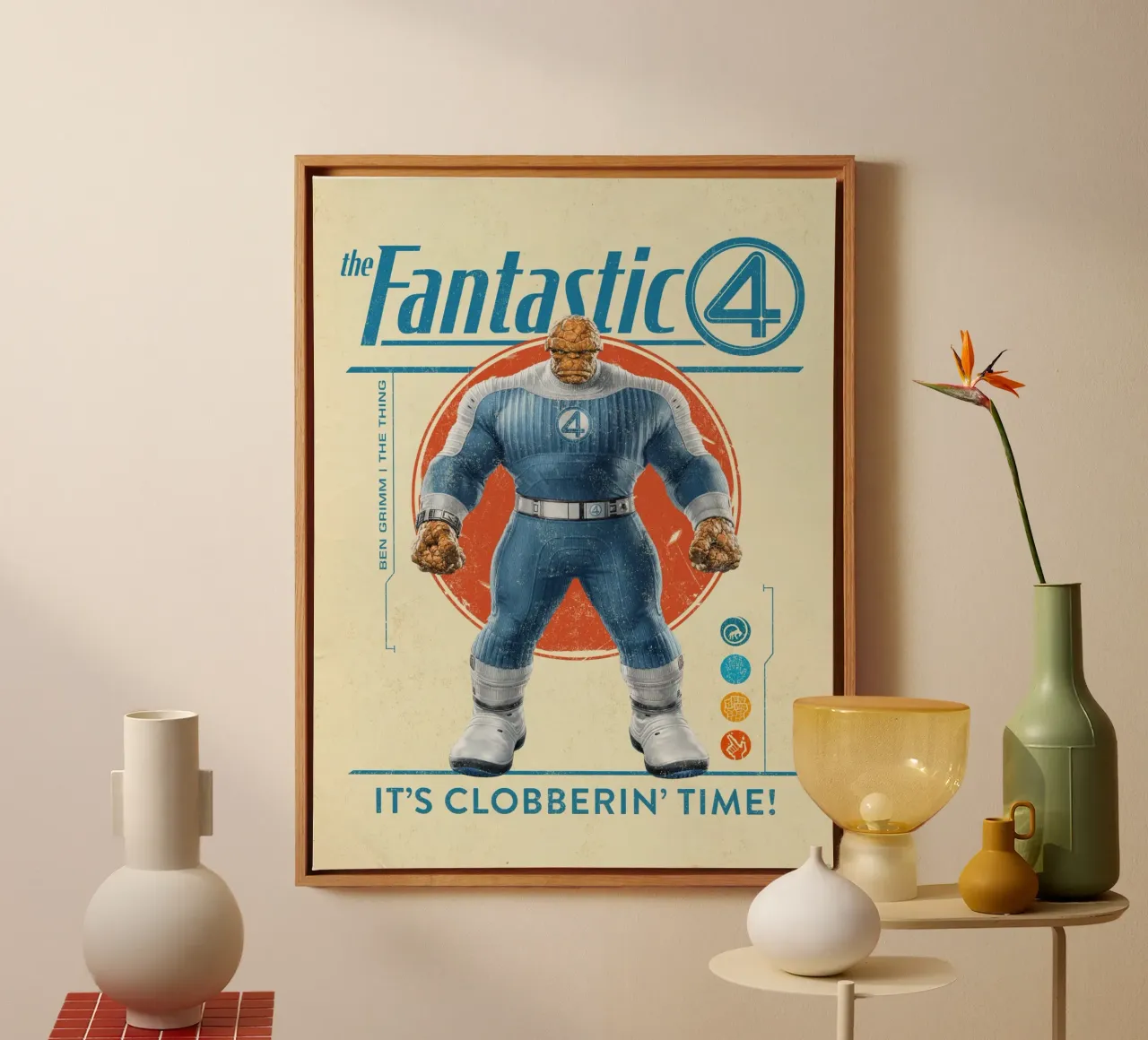 It’s Clobberin’ Time! Leinwand mit Schattenfugenrahmen von FANTASTIC 4 by JUNIQE